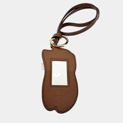 مملوكة مسبقًا Miu Miu Brown/Pink Leather Keychain
