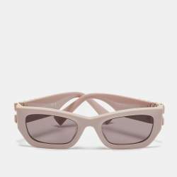 Pre Owned Miu Miu Old Rose SMU 09W Logo Frame Cat Eye Sunglasses
