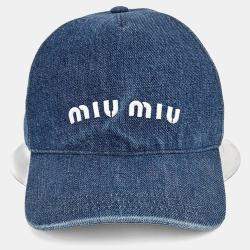 Pre Owned Miu Miu denim blue cap