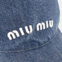 Pre Owned Miu Miu denim blue cap
