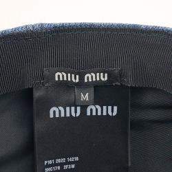 Pre Owned Miu Miu denim blue cap