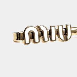 Pre Owned Miu Miu Gold Metal hairpin