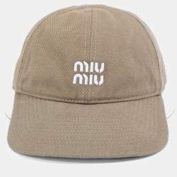 مملوكة مسبقًا Miu Miu cotton beige cap hat