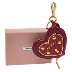 Miu Miu Red Leather Heart Coin Purse