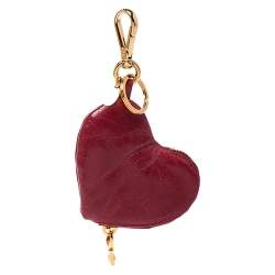 Miu Miu Red Leather Heart Coin Purse