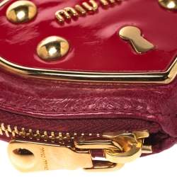 Miu Miu Red Leather Heart Coin Purse