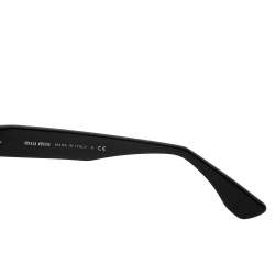 Miu Miu Black Gradient SMU 02Q Crystal Embellished Half Rim Sunglasses