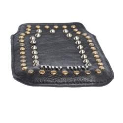 Miu Miu Navy Blue Leather Studded iPhone Case