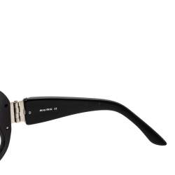 Pre Owned Miu Miu Black Gradient SMU02G Studded Shield Sunglasses