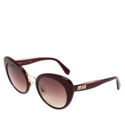 مملوكة مسبقًا Miu Miu Burgundy Gradient SMU 06T Cateye  Sunglasses
