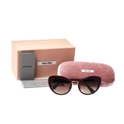 مملوكة م سبقًا Miu Miu Burgundy Gradient SMU 06T Cateye  Sunglasses