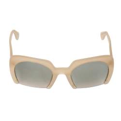 Miu Miu Sand /Green Gradient SMU06Q Rasoir Square Sunglasses