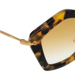 Miu Miu Yellow Havana/ Yellow Gradient SMU06O Geometric Sunglasses