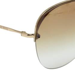 Miu Miu Pale Gold Tone/ Yellow Gradient SMU53P Aviator Sunglasses