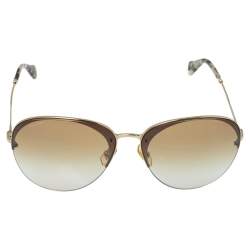 Miu Miu Pale Gold Tone/ Yellow Gradient SMU53P Aviator Sunglasses