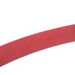 Pre Owned Miu Miu Old Rose Pink Soft Leather Embellished Buckle Belt 90CM
