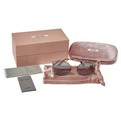 Miu Miu Gold Tone/ Grey Gradient SMU52T Manière Round Sunglasses