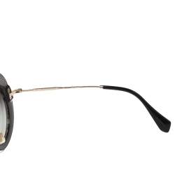 Miu Miu Ombre Shimmer/ Grey Gradient SMU 10R Round Sunglasses