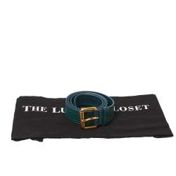 Miu Miu Green Leather Buckle Belt 75CM
