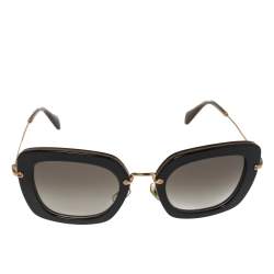 Miu Miu Black Olive Green Gradient SMU07O Square Sunglasses Miu Miu TLC