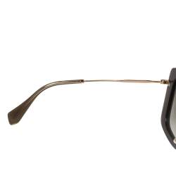 Miu Miu Black/Olive Green Gradient SMU07O Square Sunglasses