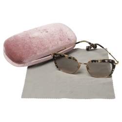 Miu Miu Gold Tone/Grey Tortoise Gradient SMU 52Q Cat Eye Sunglasses