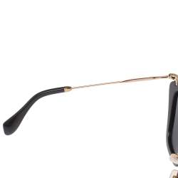 Miu Miu Gold/Black SMU 10N Cat Eye Sunglasses