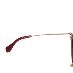 Miu Miu Red Glittered Acetate SMU 10N Cat Eye Sunglasses