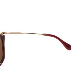 Miu Miu Red Glittered Acetate SMU 10N Cat Eye Sunglasses