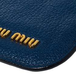 Miu Miu Blue Leather Phone Case