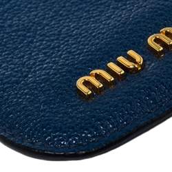 Miu Miu Blue Leather Phone Case