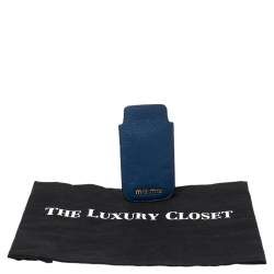 Miu Miu Blue Leather Phone Case