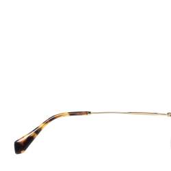 Miu Miu Brown Tortoise Acetate SMU08R Gradient Round Sunglasses