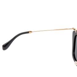 Miu Miu Gold/Black SMU 10N Cat Eye Sunglasses