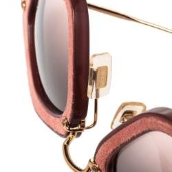 Miu Miu Gold Tone/Pink SMU 06O Cat Eye Gradient Sunglasses