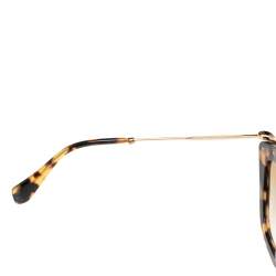 Miu Miu Brown Tortoise Acetate SMU 03P Embellished Gradient Cat Eye Sunglasses