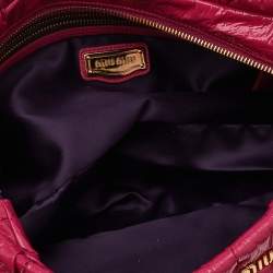 Miu Miu Pink Matelasse Patent Leather Oversize Pouch