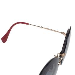 Miu Miu Grey Glitter Acetate SMU 10R Gradient Round Sungalsses