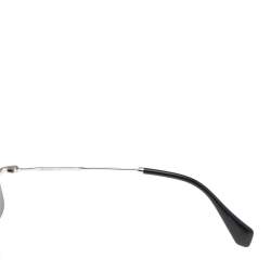 Miu Miu Grey Crystal Detail SMU59T Rimless Rectangle Sunglasses