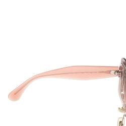 Miu Miu Glitter Detail/ Brown & Pink Gradient SMU01R Reveal Rimless Sunglasses