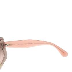 Miu Miu Glitter Detail/ Brown & Pink Gradient SMU01R Reveal Rimless Sunglasses