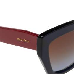Miu Miu Blue/Red Gradient SMU01P Cat Eye Sunglasses