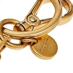 Miu Miu Yellow/black Snakeskin Embossed Leather Cosmetic Mirror