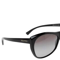Miu Miu Black SMU02L Gradient Rectangle Sunglasses
