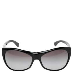 Miu Miu Black SMU02L Gradient Rectangle Sunglasses