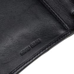 Miu Miu Black Matelasse Leather Flower Embellished iPhone 8 Plus Case