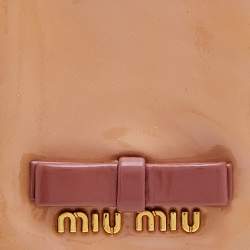 Miu Miu Beige Patent Leather Ruffle Phone Case