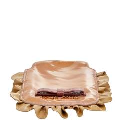 Miu Miu Beige Patent Leather Ruffle Phone Case