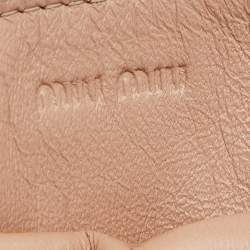 Miu Miu Beige Patent Leather Ruffle Phone Case