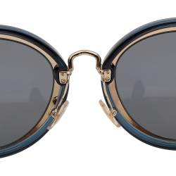 Miu Miu Two Tone/Grey Mirrored SMU 50R Cat-Eye Sunglasses